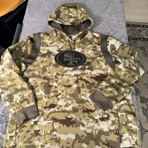 NFL onfield apparel Nike Camouflage Hoodie w/San Francisco Logo Sz xxl